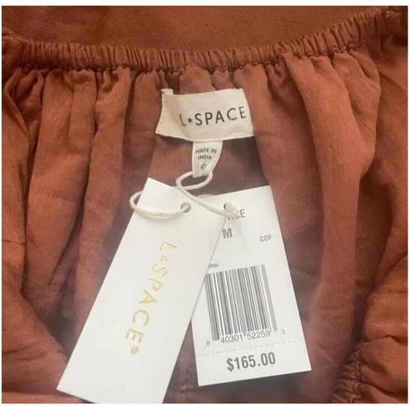 NEW L Space Rosita Mini Dress Swimsuit Cover Up Coffee Brown Size Medium -$165 - Picture 6 of 8